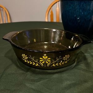 1970’s Jeannette Glass smokey glass baking dish